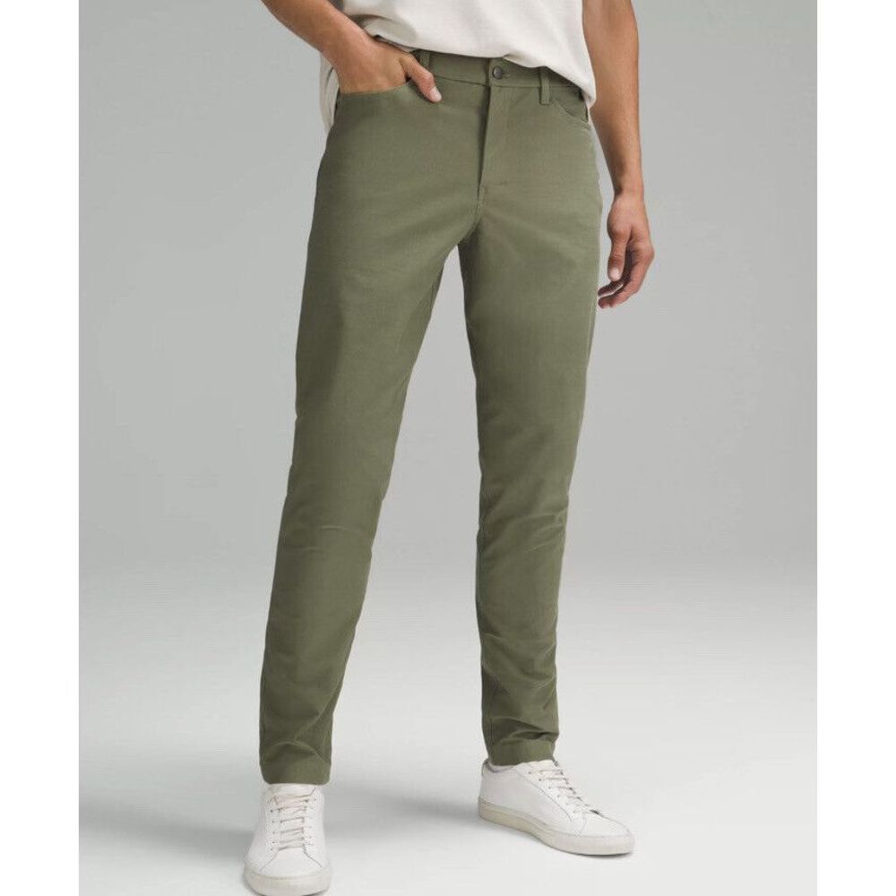 Lululemon ABC Slim-Fit 5 Pocket Pant 34"Utilitech Men’s Size 32 X 34 Green NWT